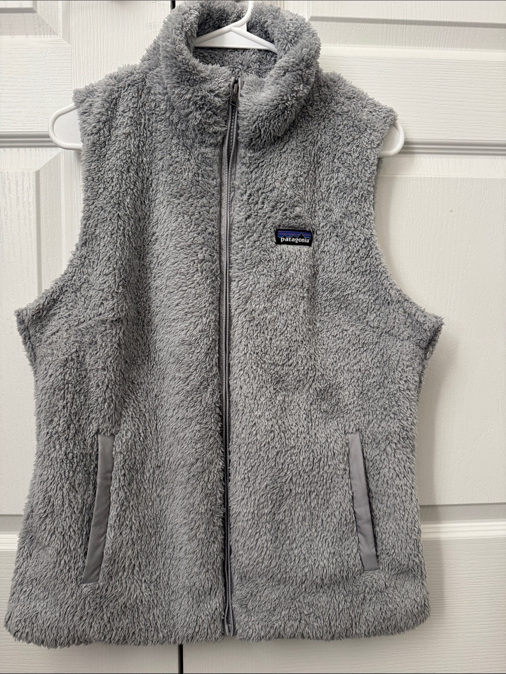 Patagonia Light Gray Sherpa Fleece Vest